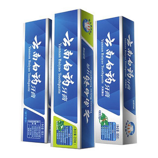 云南白药牙膏 牙膏家庭装（留兰香型180g+冬青香型165g+薄荷清爽香型210g+赠洗漱3件套）