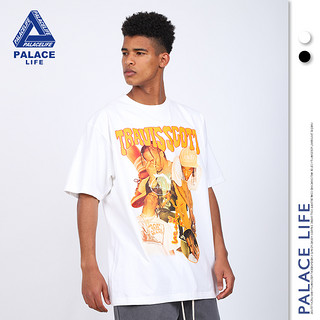 palace life联名Travis Scott印花高街T恤男女半袖上衣套头短袖潮