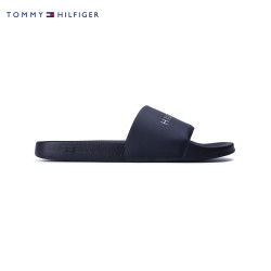 TOMMY HILFIGER 汤米·希尔费格 Tommy 21新款春夏男鞋时尚清爽撞色字母LOGO舒适凉鞋拖鞋03374
