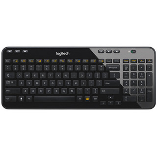 logitech 罗技 K360 106键 2.4G无线薄膜键盘 黑色 无光