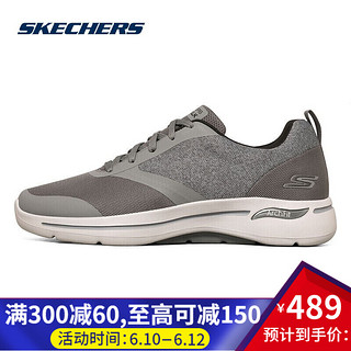 SKECHERS 斯凯奇 男鞋2021春季新款缓震休闲运动鞋时尚户外健步鞋216123 灰色/GRY 41