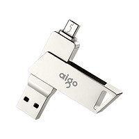 aigo 爱国者 U385 USB3.0 U盘 银色 64GB Micro USB/USB-A双口