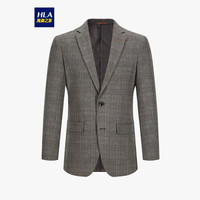 HLA海澜之家休闲西服男英伦格纹平驳领单排扣单西外套HWXAD3R151A红棕格纹(F1)175/92A(48A) cz