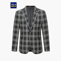 HLA海澜之家休闲西服男时尚大格纹温暖舒适单西外套HWXAD3R163T中灰格纹(G3)180/96A(50A) cz