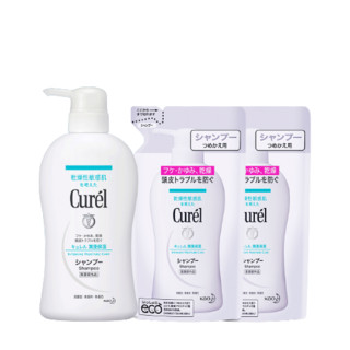 Curel 珂润 浸润保湿洗发水 420ml+补充装360ml*2