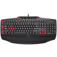 logitech 罗技 G103 111键 有线薄膜键盘 黑色 无光
