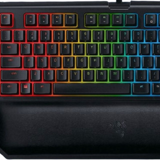 RAZER 雷蛇 黑寡妇蜘蛛V2炫彩竞技版 87键 有线机械键盘 黑色 国产橙轴 RGB