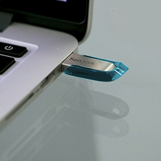 闪迪 Sandisk  至尊高速系列 酷铄 CZ73 USB 3.0 U盘 海天蓝 128GB USB