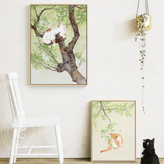 海龙红 家庭民宿壁画《沐浴春风》43x60cm 油画布 实木画框
