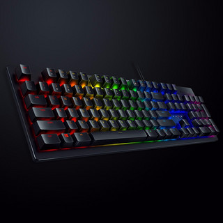 RAZER 雷蛇 猎魂光蛛幻彩版 104键 有线机械键盘 黑色 雷蛇红轴（线性光轴） RGB