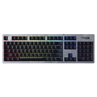RAZER 雷蛇 猎魂光蛛 战争机器5 典藏版 104键 有线机械键盘 灰色 光轴 RGB