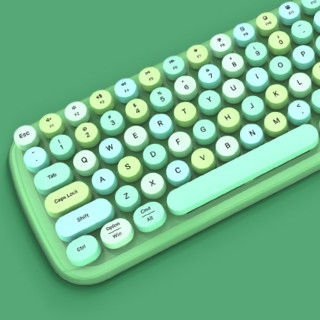 MOFii 摩天手 Candy BT 100键 蓝牙薄膜键盘 绿色混彩 无光