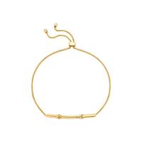 CHJ JEWELLERY 潮宏基 竹系列 SCK32201047 竹节18K金钻石手链 0.005克拉 16cm 2g