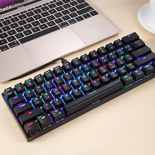 MOTOSPEED 摩豹 CK61 61键 有线机械键盘 黑色 高特青轴 RGB