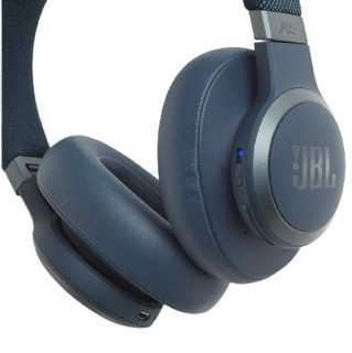 JBL 杰宝 LIVE650BT 耳罩式头戴式主动降噪蓝牙耳机 蓝色