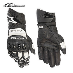 Alpinestars 意大利a星alpinestars摩托车手套赛道皮手套比赛长手套GP PRO R3 黑白色 M