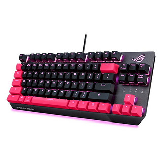 ROG 玩家国度 游侠 TKL 84键 有线机械键盘 朋克粉 Cherry红轴 RGB