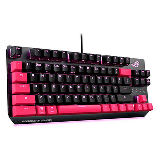 ROG 玩家国度 游侠 TKL 84键 有线机械键盘 朋克粉 Cherry红轴 RGB