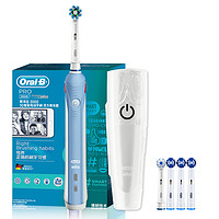 Oral-B 欧乐-B P3000 电动牙刷 清新蓝 5支刷头+旅行盒