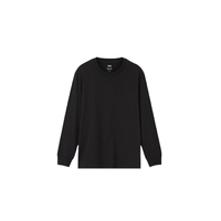 UNIQLO 优衣库 AIRism 男女款圆领长袖T恤 433037 黑色 M