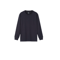 UNIQLO 优衣库 AIRism 男女款圆领长袖T恤 433037 藏青色 XL