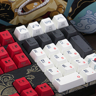 Varmilo 阿米洛 VD108M 花旦娘 108键 蓝牙无线机械键盘 红白黑 Cherry红轴 无光