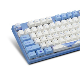 VARMILO 阿米洛 MA87 海韵 87键 有线静电容键盘 蓝白 阿米洛静电容V2玫瑰红轴 单光