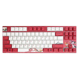 VARMILO 阿米洛 VA87M 锦鲤娘 87键 有线机械键盘 红色 Cherry红轴 单光