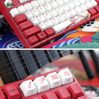 VARMILO 阿米洛 VA87M 锦鲤娘 87键 有线机械键盘 红色 Cherry红轴 单光