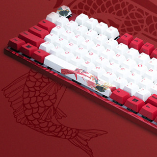 VARMILO 阿米洛 中国娘 VA108M 锦鲤娘 108键 有线机械键盘 红色 Cherry红轴 无光