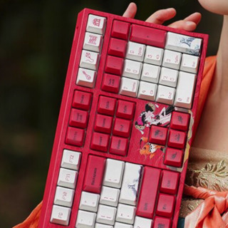 VARMILO 阿米洛 中国娘 VA108M 锦鲤娘 108键 有线机械键盘 红色 Cherry红轴 无光