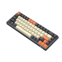 ROYAL KLUDGE RK61 68键 2.4G蓝牙 多模无线机械键盘 大碳 RK热插拔红轴 单光