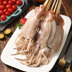 chuxian初鲜冷冻整只鱿鱼串10串650g端午节烧烤食材国产海鲜水产