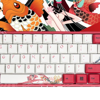 VARMILO 阿米洛 MIYA PRO 锦鲤娘 68键 有线机械键盘 红色 Cherry茶轴 无光