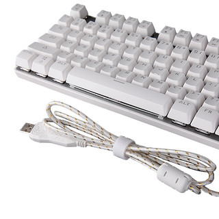SADES 赛德斯 烽影二代 104键 有线机械键盘 白色 国产青轴 混光