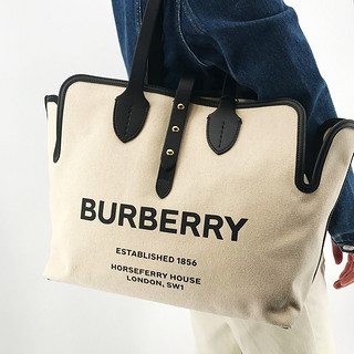 BURBERRY 博柏利 男女款手提托特包 本白