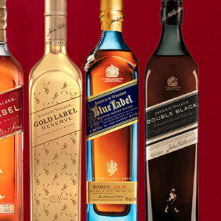 JOHNNIE WALKER 尊尼获加 威士忌组合装 40%vol 4.35L（蓝+醇黑+黑+金+红+绿）