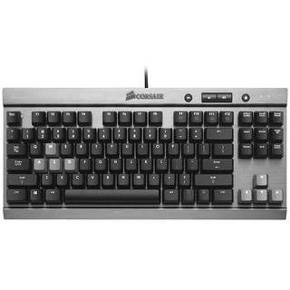 USCORSAIR 美商海盗船 K65 87键 有线机械键盘 黑色 Cherry红轴 无光