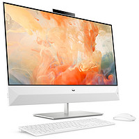 HP 惠普 星27 27英寸 商用一体机 白色 (酷睿i7-9700T、GTX 1050 4G、16GB、256GB SSD+2TB HDD、1920*1080、60Hz)