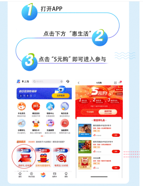 交通银行 5元购活动 