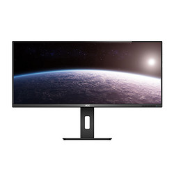AOC 34英寸带鱼屏台式电脑显示器准2K办公高刷笔记本接屏幕Q34P2