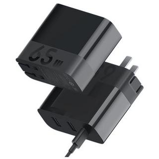 ZMI HA835 手机充电器 双USB-A/Type-C 65W+双Type-C 数据线 1.5m 黑色