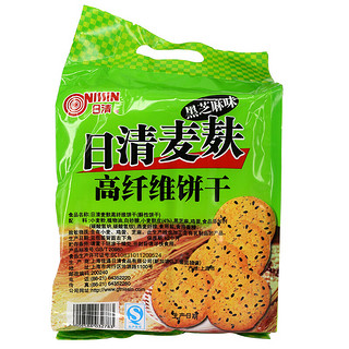 NISSIN 日清食品 麦麸 高纤维饼干 芝麻味 360g