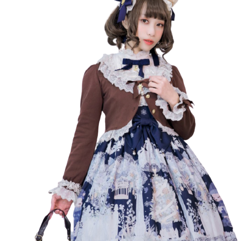 Unideer 悠尼蒂鹿 Lolita洛丽塔 序曲 女士针织开衫 咖啡色 S