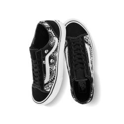 VANS 范斯 Vans范斯官方 黑色骷髅腰果花男鞋女鞋Style 36低帮板鞋运动鞋