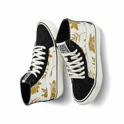 VANS 范斯 Vans范斯官方 橄榄绿植物印花男鞋女鞋SK8-Hi高帮板鞋运动鞋