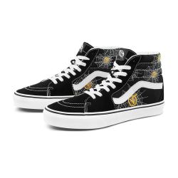 VANS 范斯 Vans范斯官方 黑色侧边条纹男鞋女鞋SK8-Hi高帮板鞋运动鞋