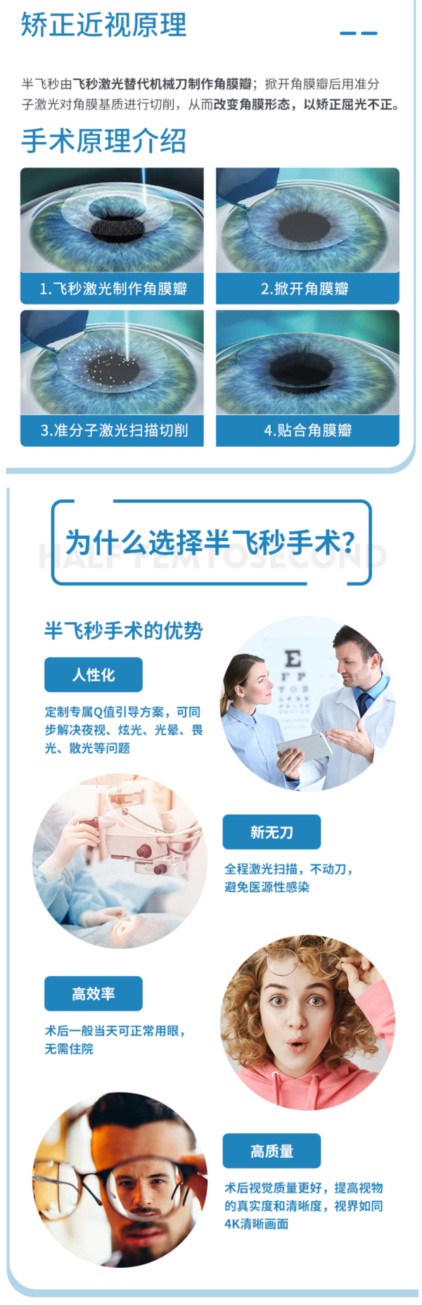 普瑞眼科经典半飞秒激光近视手术套餐矫正近视