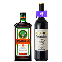 88VIP：Jagermeister 野格 网红力娇酒 700ml ＋皇廷之花干红葡萄酒  750ml