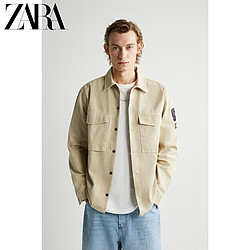 ZARA 夏季新款男装 补丁饰工装风衬衫式夹克外套 03562480707